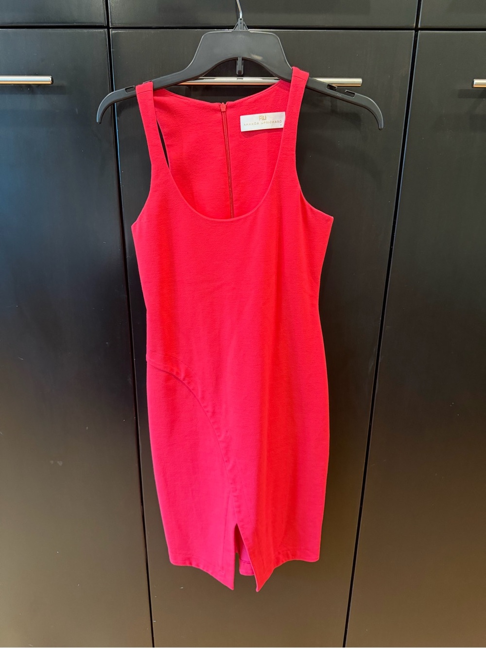 Amanda Uprichard Hot Pink Midi Sheath Dress